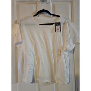 Universal Thread Womens White Crew Neck T Shirt XXL Casual Basic Tee